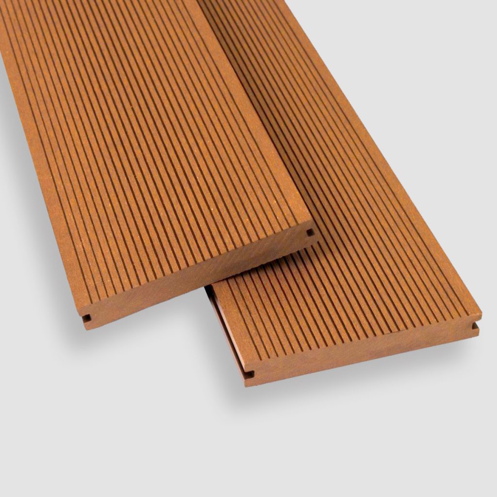 Deck Madeira Plástica Maciça Wpc teca