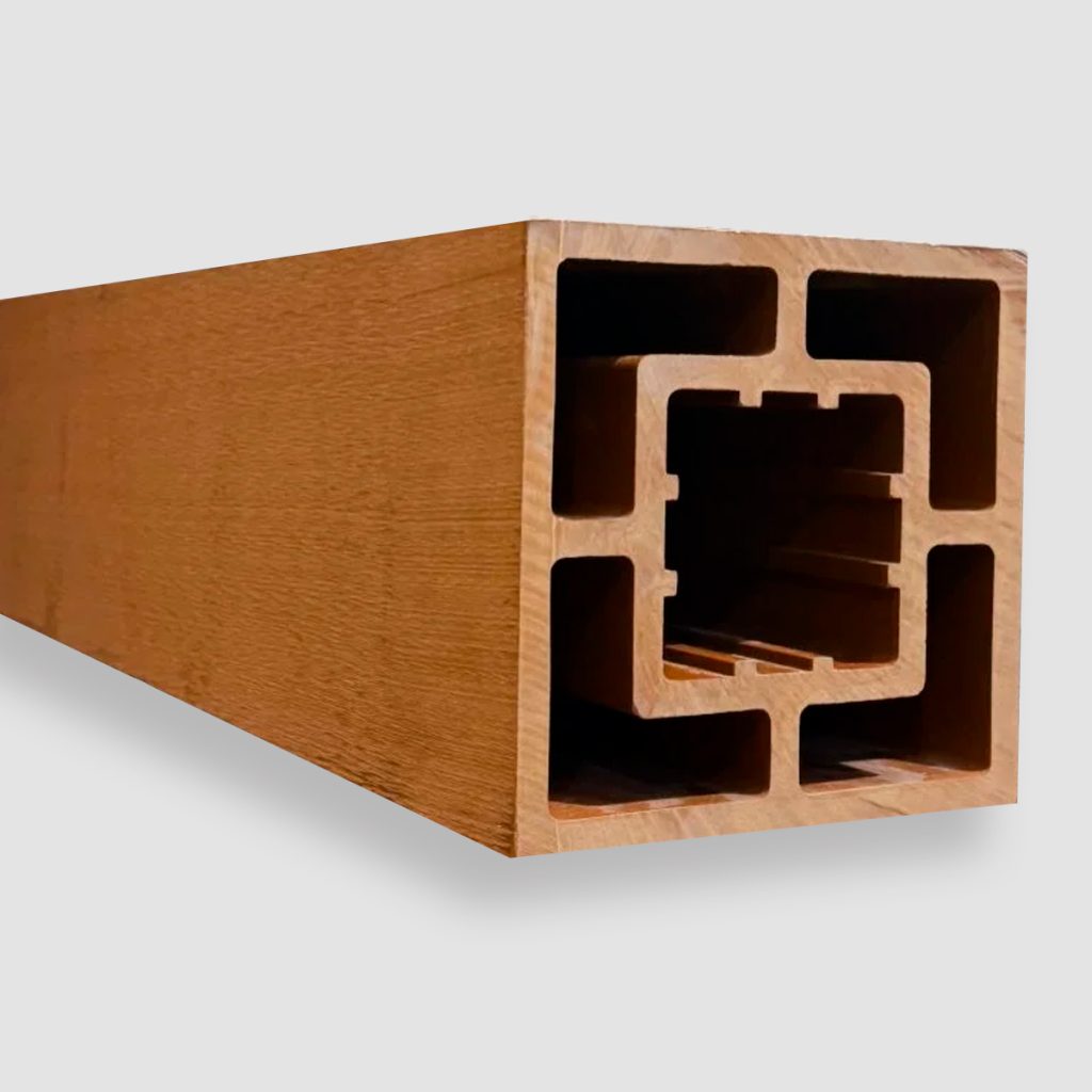 Brise Coluna Madeira WPC 150x150x Cor Dark Teca