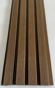 Painel Ripado Externo Placa WPC- Cor Ásia Teca